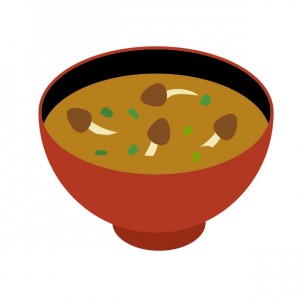 なめこ汁のイラスト