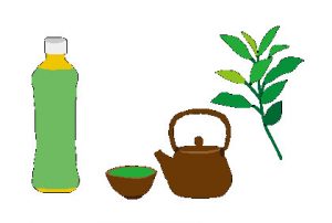 番茶(お茶の葉)のイラスト