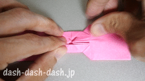 [gif]リボンの折り紙の折り方06