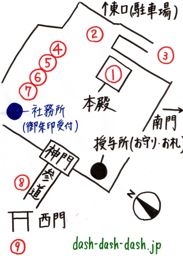 住吉神社境内マップ(地図・御朱印用)