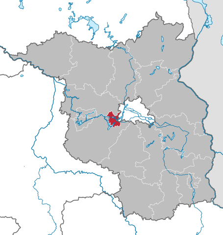 ポツダムの位置（地図）