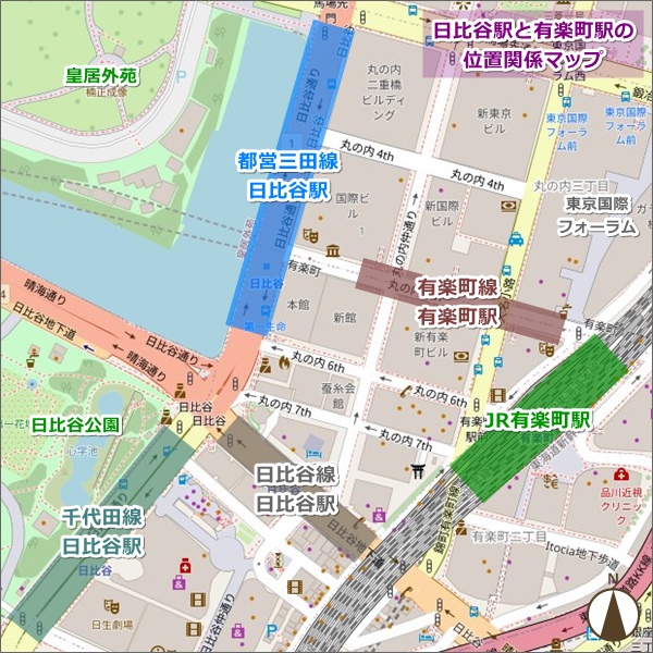 日比谷駅と有楽町駅の位置関係マップ04
