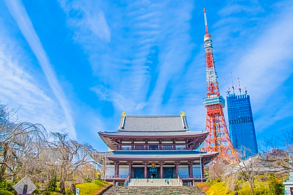 増上寺と東京タワー01